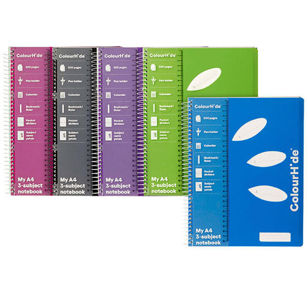 Colourhide My 3 Subject Notebook A4 300page Pdq 1716099BW2