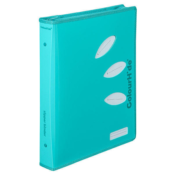 Colourhide Ring Binder Zipper Aqua X CARTON of 10 5800032J