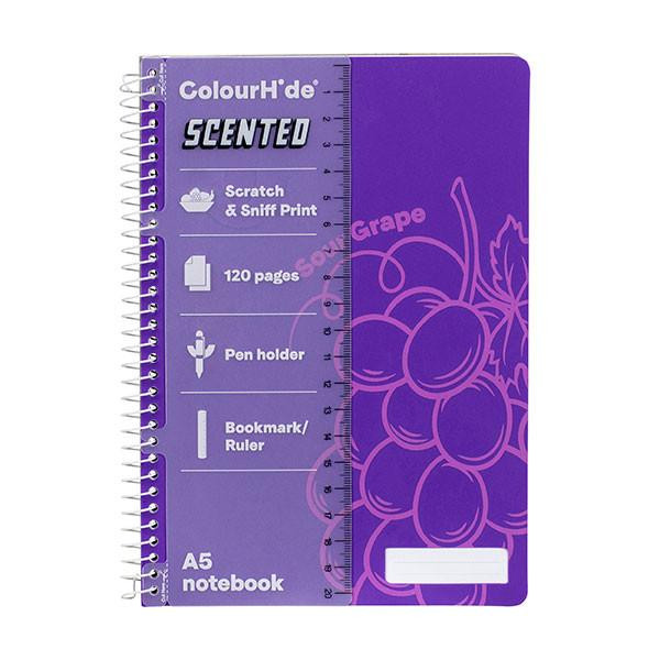 Colourhide Scented Notebook A5 120page Grape X Carton of 10 : 1717619SC 