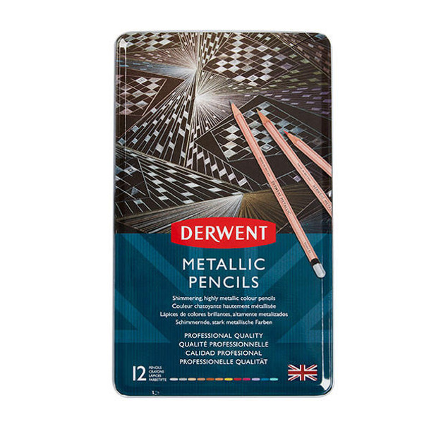 DERWENT Professional Pencil Metallic Tin 12 X CARTON of 6 2305599