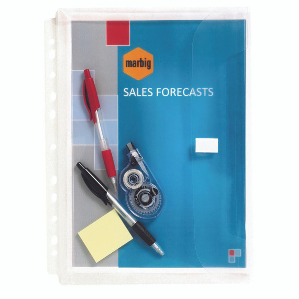 Marbig Expanding Wallet A4 Clear Bulk X CARTON of 300 : 2015712B 