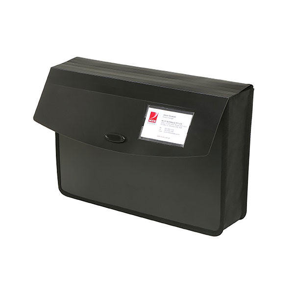 Marbig Expanding Wallet Case Foolscap Black X CARTON of 6 9006850