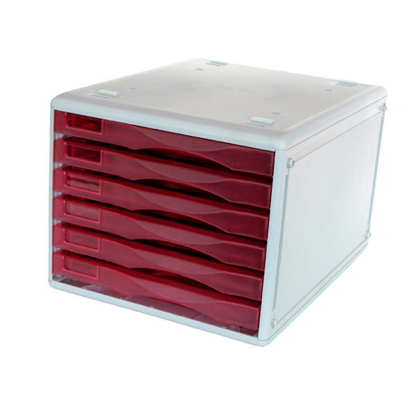 Metro 3439 Desktop Filing Drawers B4 6d Strawberry 234398