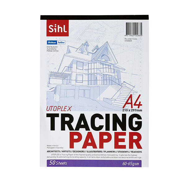 SiHL Utoplex Tracing Paper 60-65gsm A4 Pad 50 Sheets PAC5 0102834
