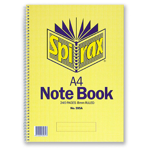 Spirax 595a Notebook A4 Houndstooth Srt X CARTON of 12 56059S