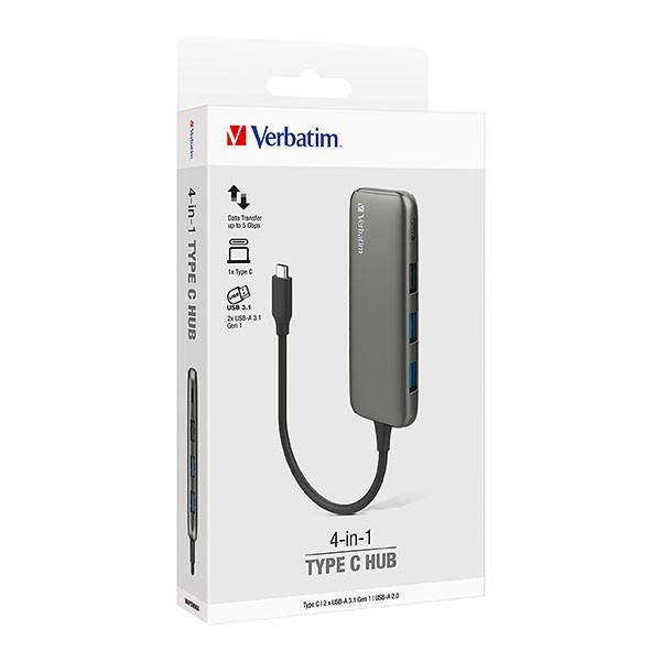 Verbatim Usb-C Multi Port Hub Space Grey : 66603 
