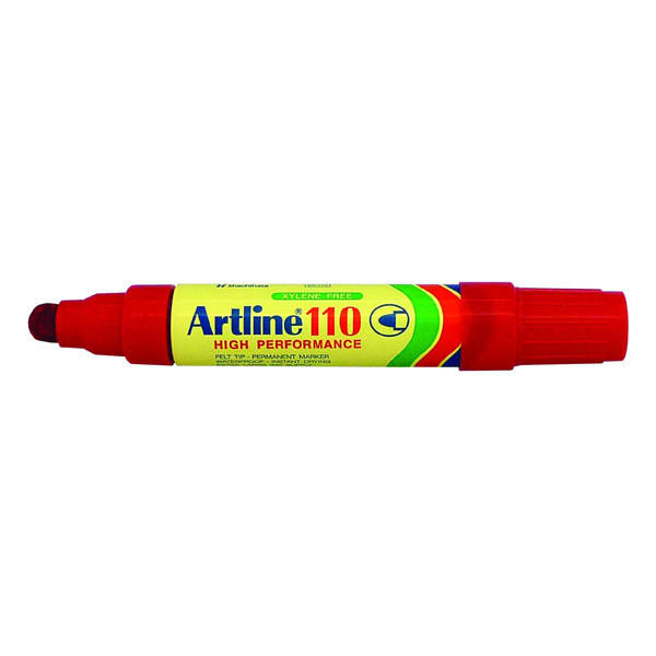 Artline 110 Permanent Marker 4mm Bullet Nib Red BOX6 111002