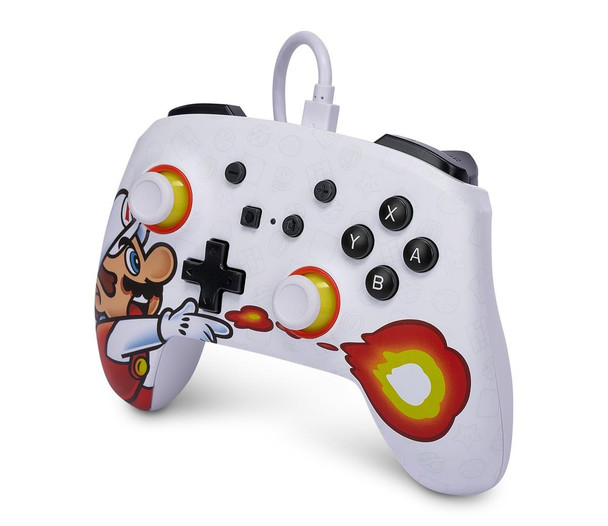 Powera Enhanced Wired Controller Fireball Mario Nintendo Switch : 1526549-01 
