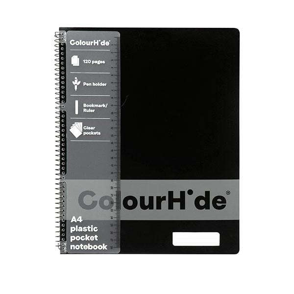 Colourhide Notebook A4 120page W/Pocket X Carton of 10 : 1716902J 