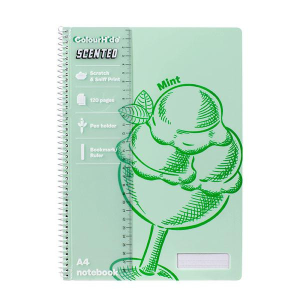 Colourhide Scented Notebook A4 120page Peppermint X Carton of 10 : 1719403SC2 