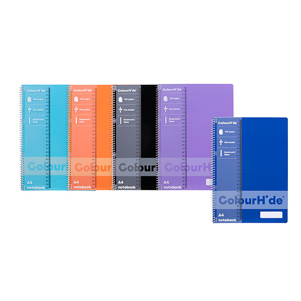 Colourhide Notebook A4 120page Assorted X Carton of 10 : 1719499M