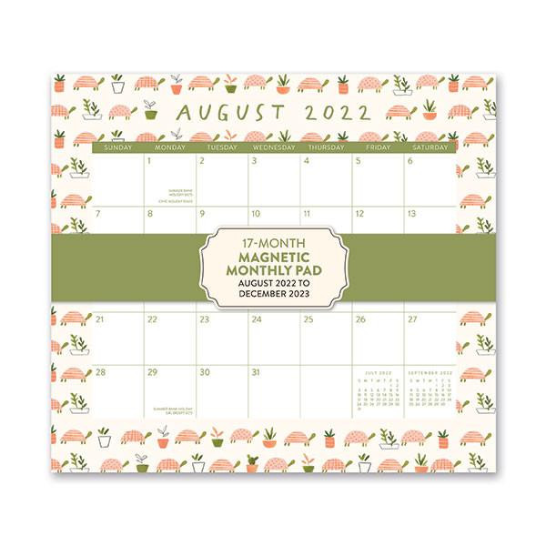 Orange Circle 2023 Magnetic Monthly Pad Turtle Garden : 23127 
