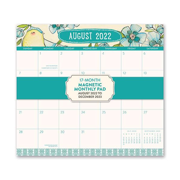 Orange Circle 2023 Magnetic Monthly Pad Where Love Grows : 23130 