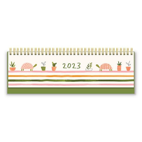 Orange Circle 2023 Weekly Keyboard Calendar Turtle Garden : 23550 