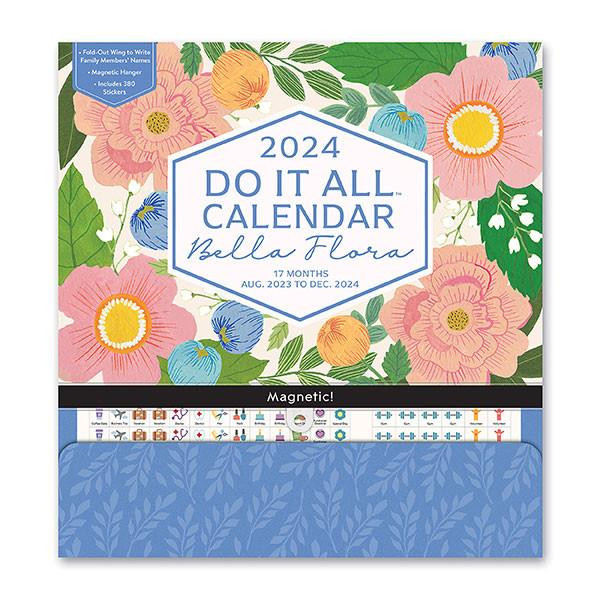 Orange Circle 2024 Do It All Wallet Calendar Bella Flora : 24077 
