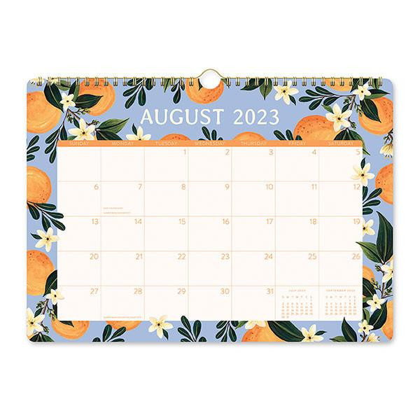 Orange Circle 2024 Deluxe Wallet Calendar Fruit and Flora : 24102 