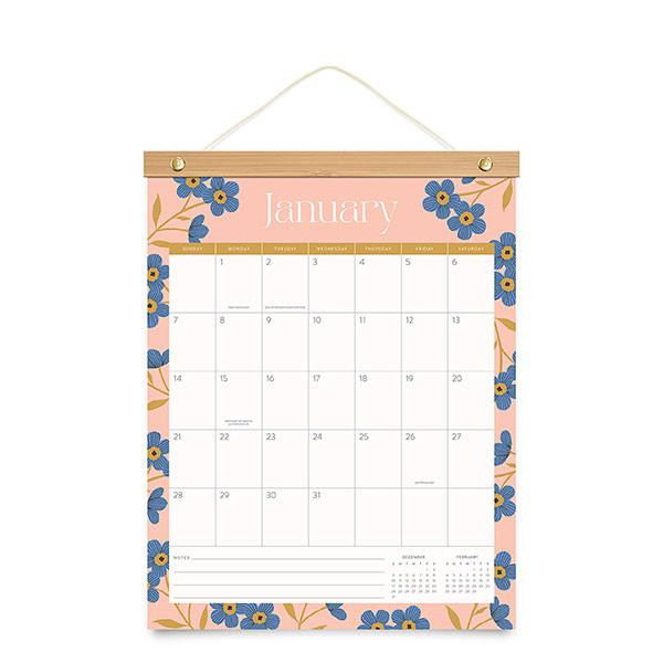 Orange Circle 2024 Bamboo Calendar Pretty Petal : 24178 