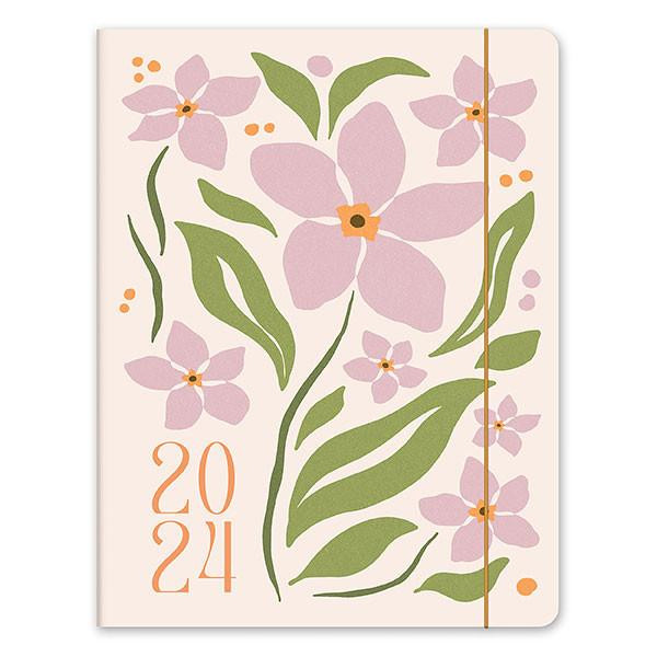 Orange Circle 2024 Just Right Monthly Planner Flower Market : 24353 