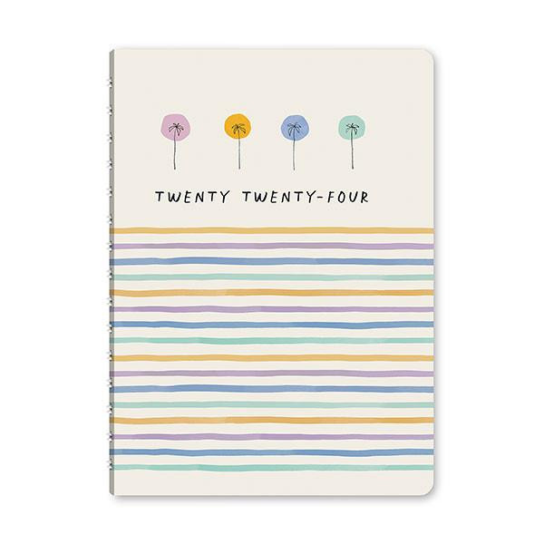 Orange Circle 2024 Ondine Tabbed Planner Dotted Palms : 24403 
