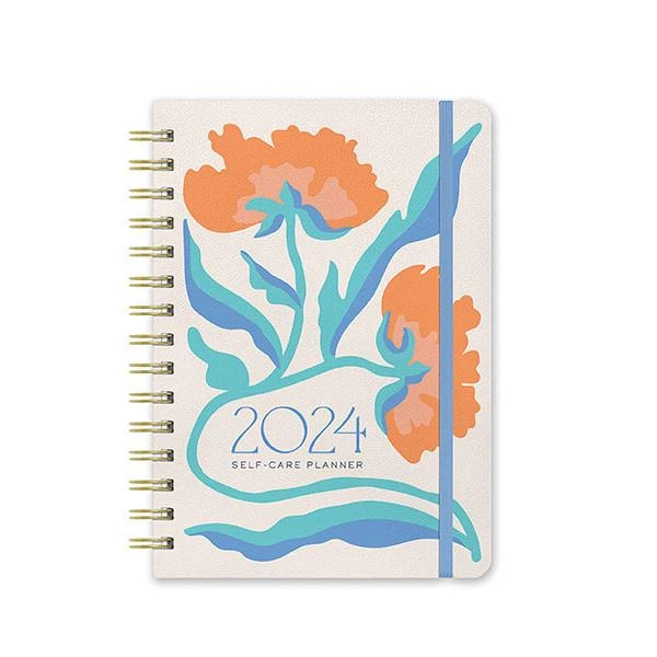 Orange Circle 2024 Self-Care Planner Floral Flow : 24564 