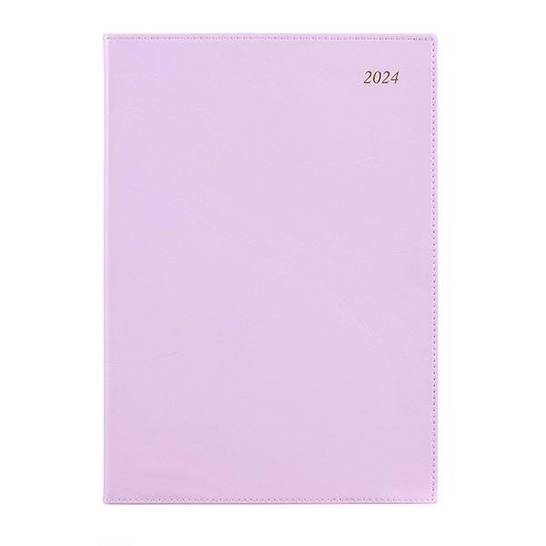 CUMBERLAND 2024 Soho Diary A4 Day To A Page Pink X Carton of 6 : 41SSHPK24 