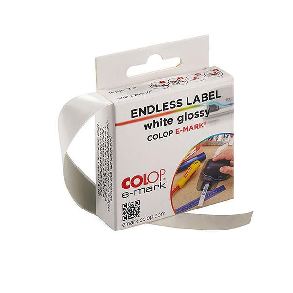 COLOP E-Mark Endless Label 14mmx8m Gloss White : 50366 
