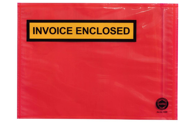 marbig Professional Packaging Envelope Inv Encl 230x165mm Red Box500 : 51099 