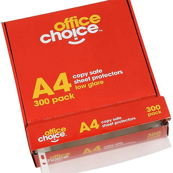 Pl Products Office Choice Sheet Protector A4 Economy 300Pack X Carton of 3 : 523268 