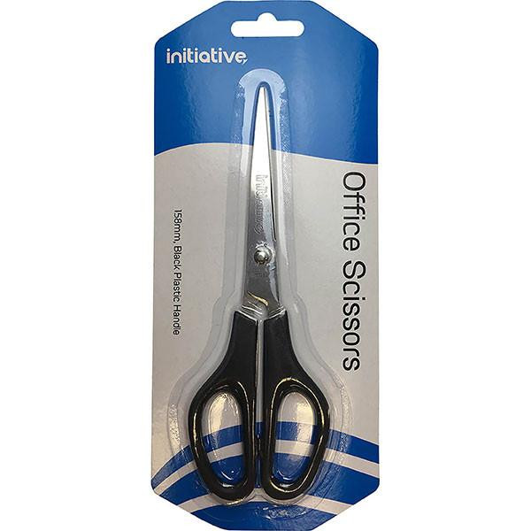 Pl Products Initiative Scissors Plastic Handle 158mm Black X Carton of 12 : 7071793 