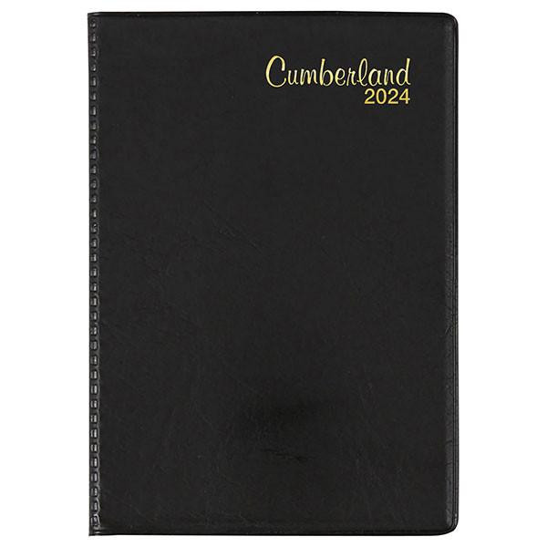 CUMBERLAND 2024 Pocket Diary A7 Day To A Page Black : 71PBK24 