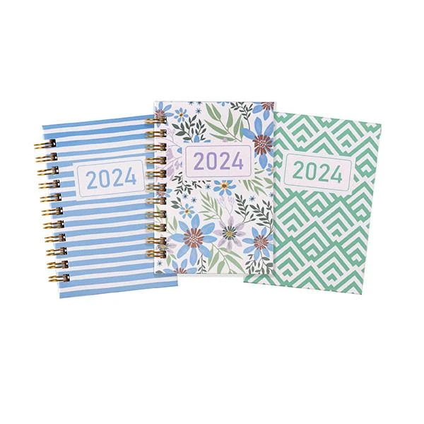 CUMBERLAND 2024 Aspen Diary A7 Week To View Assorted X Carton of 6 : 77DS24 