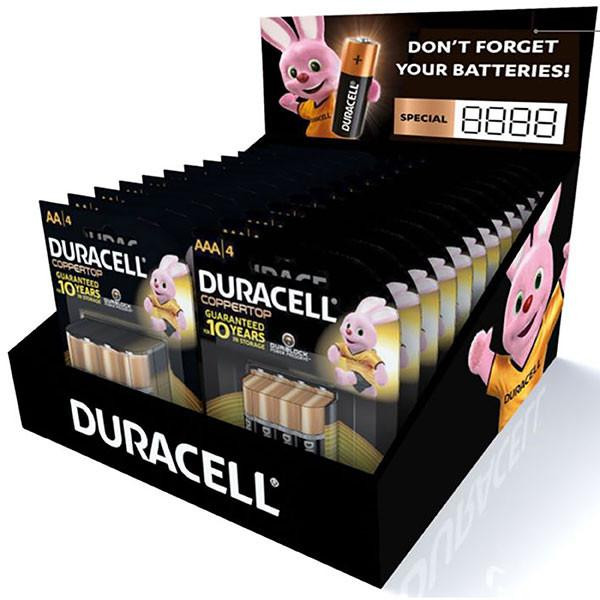 Duracell Coppertop Aa and Aaa 24pc Carded Display : 82212220 