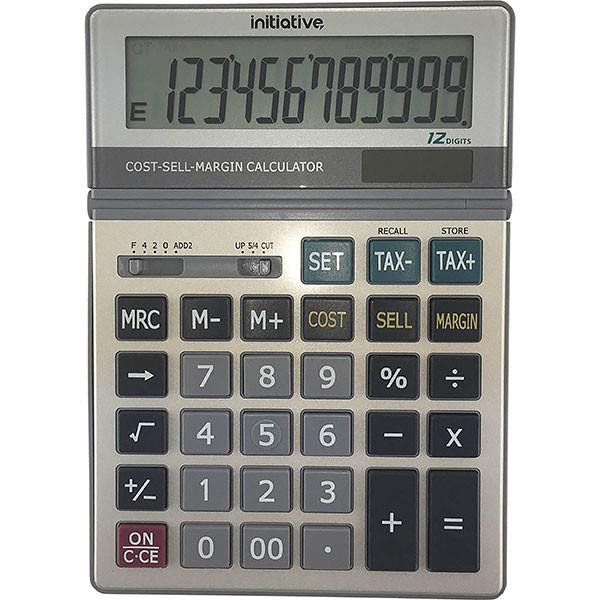 Pl Products Initiative Desktop Calculator 12 Digit Dual Powered Large Gr X Carton of 6 : INLARGECAL 