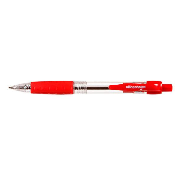 Pl Products Office Choice Ballpoint Retractable Medium Red : OCH174102 