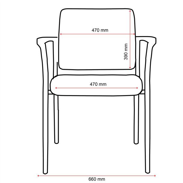 Buro Lindis Visitor Chair Charcoal : 525-RS-82