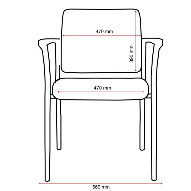 Buro Lindis Visitor Chair Smoke : 525-RS-89 