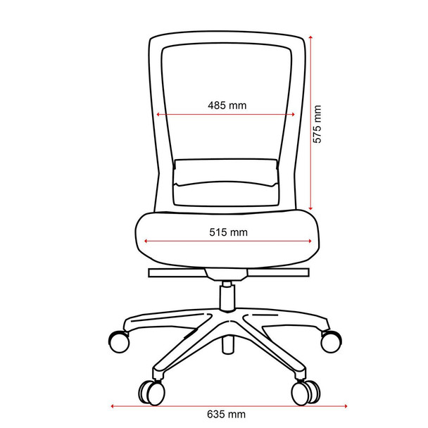 Buro Mentor Ergonomic Chair Mesh Bk  Nylon Base  Safetex Cobalt : 132-88 