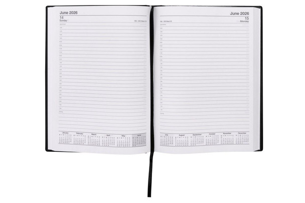 CUMBERLAND 2026 Elegant Diary A5 Day To A Page Black : 51EPBK26 