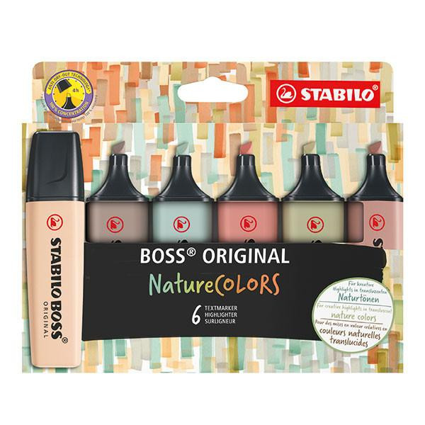 STABILO Boss Naturecolour Highlighter Assorted Pk6 X Carton of 5 : 51335 