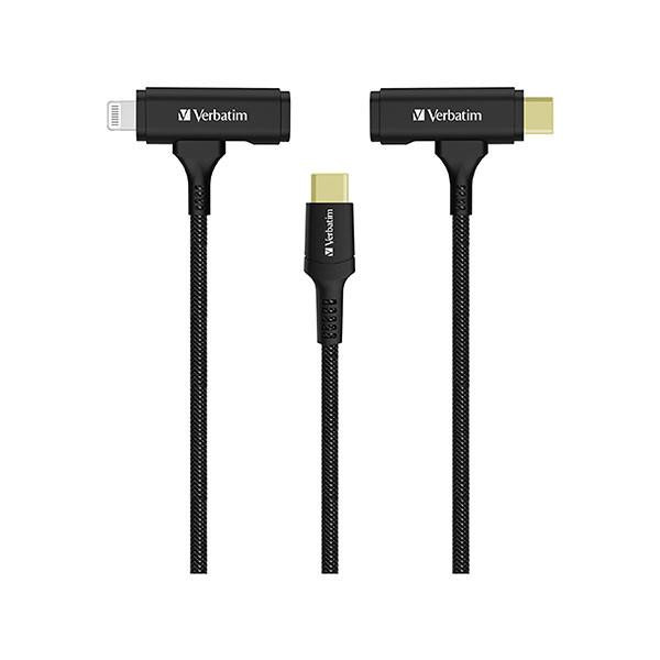 Verbatim 2-in-1 Cable Usb-c To C and Lightnin 120cm : 66974 