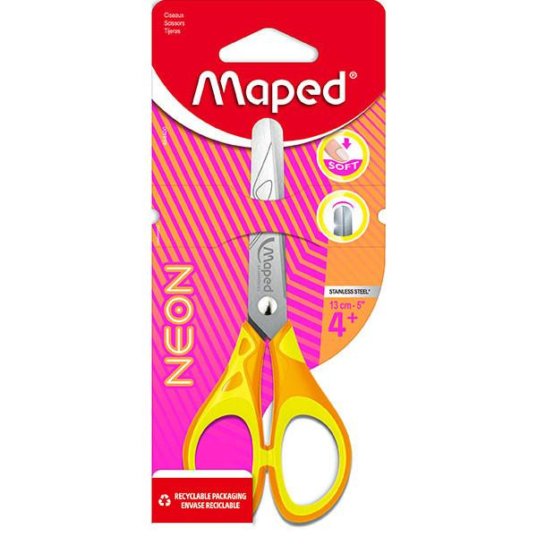 Maped Neon Scissors Essentials Soft 13cm X Carton of 24 : 8464400 