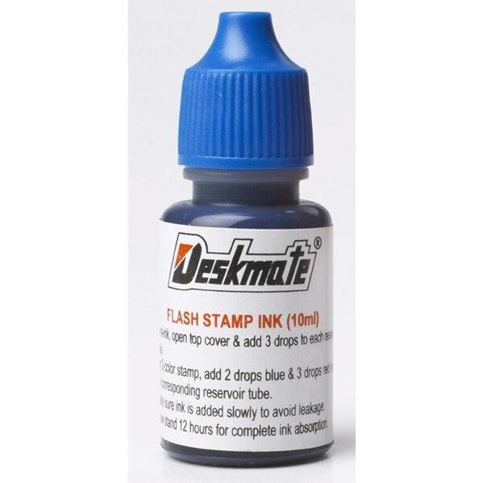 Deskmate Stamp Pad Refill Ink 30ml Black 40013 The Stationery Store
