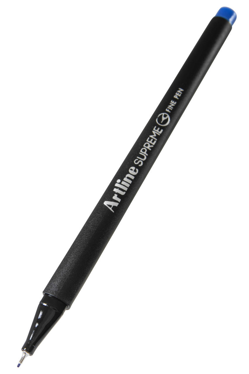 Artline Supreme 0.4mm blue fineliner pen from a bulk box of 12