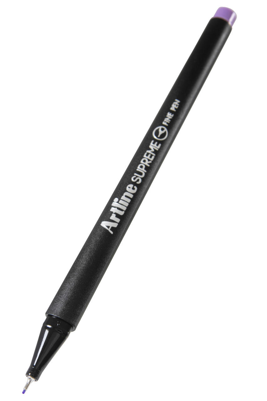 Artline Supreme Fineliner Pen 0.4mm in pastel purple, box of 12