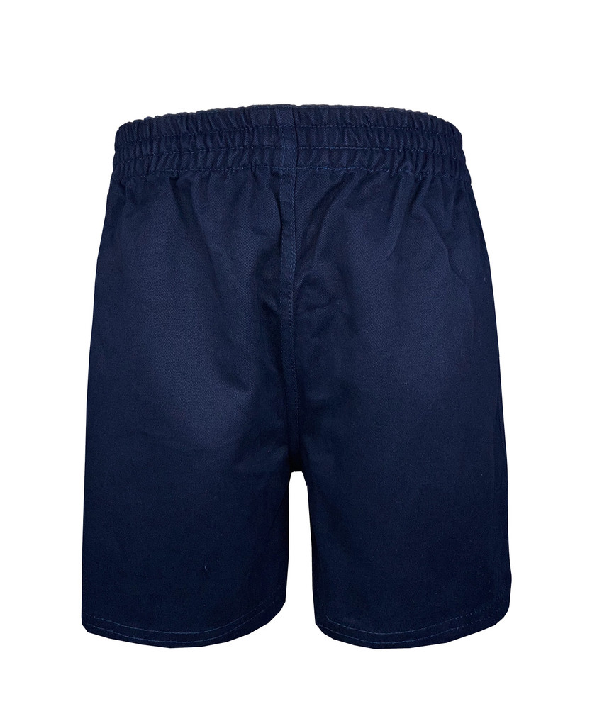 Navy cotton elasticated shorts