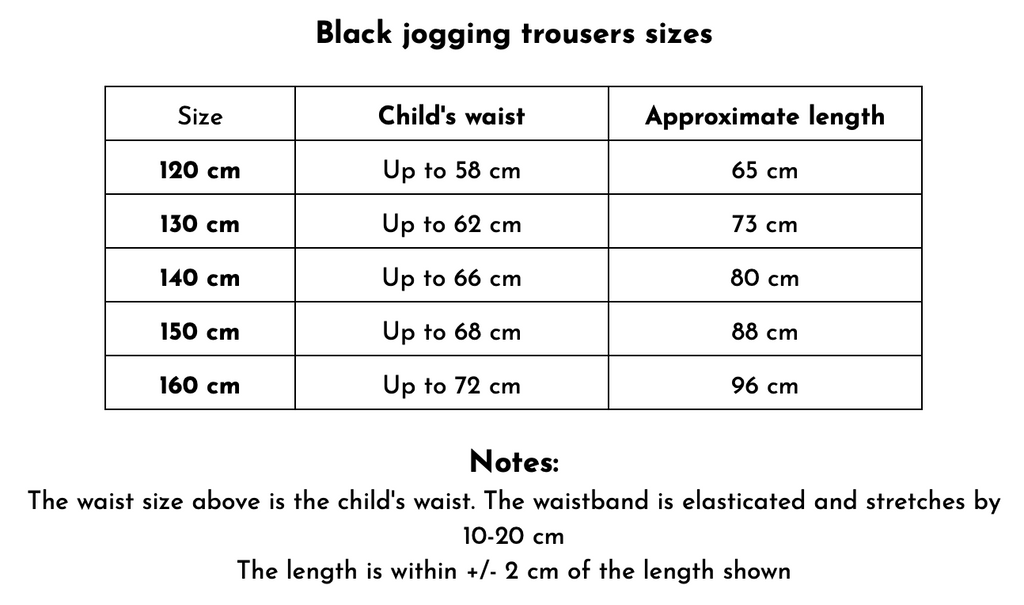 Black jogging trousers