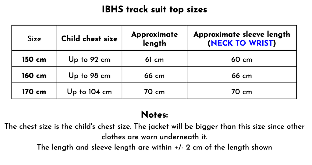 International Ballet High School track suit top