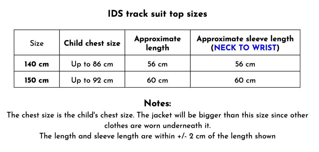 International Dance School track suit top
