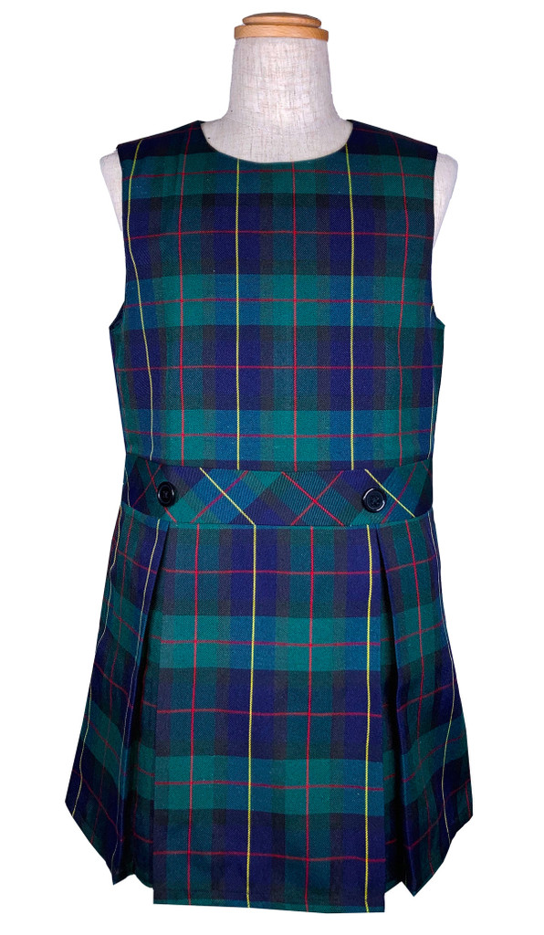 Green tartan pinafore