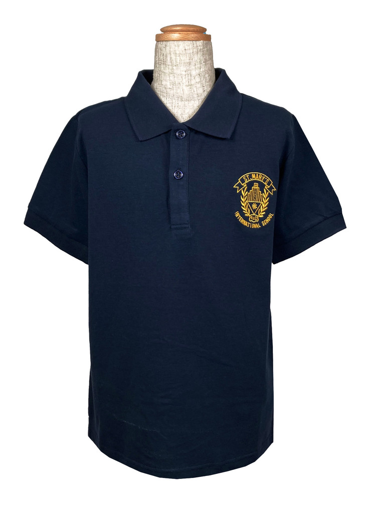 St. Mary's navy short-sleeved polo shirt